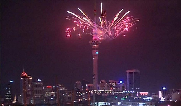 NYE FIreworks at Sky Tower