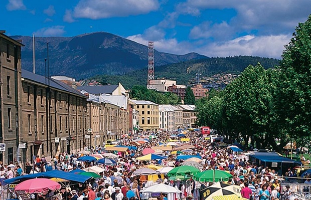 Salamanca market in Hobart