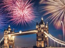 NYE fireworks in London, UK