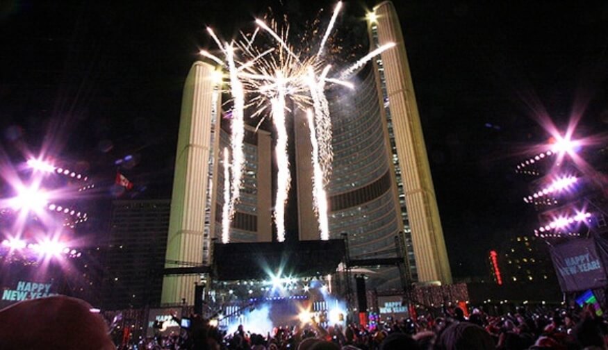Rings the New Years Eve 2024 in Toronto Canada