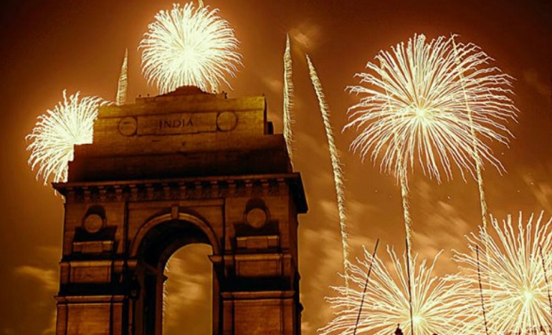 New Delhi NYE fireworks
